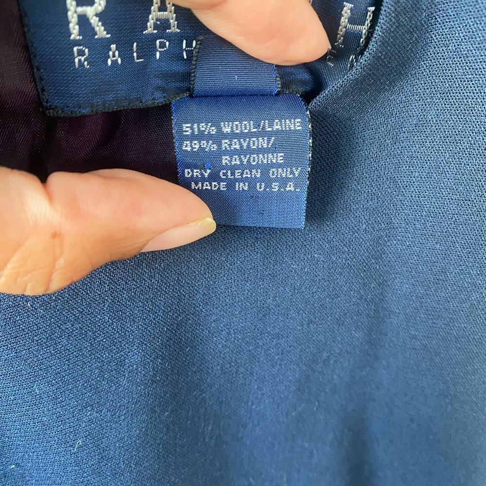Vintage Ralph Lauren Navy Dress - Picture 6 of 8